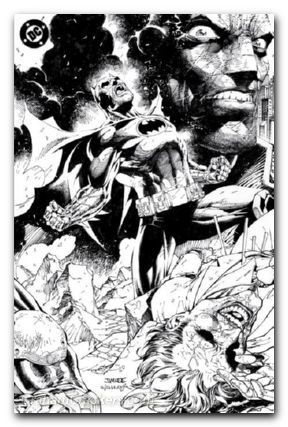 Batman #158 (2016) cover q lee Inks variant signed by jeph loeb