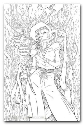 Lucky Devils #3 (2025) cover c moore b&w foil virgin variant