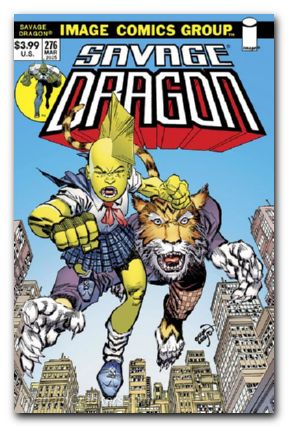 Savage Dragon #276 (1993) cover b larsen 70s trade dress variant