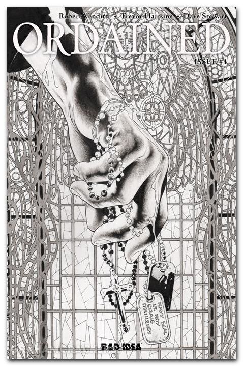 Ordained #1 (2025) third print cover b lozzi b&w variant