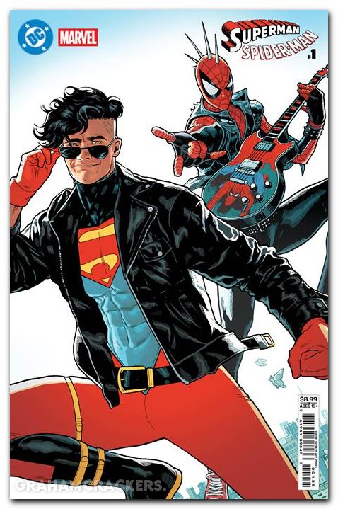 Superman Spider-Man #1 (2026) cover u spokes superboy 90s and spider-punk variant