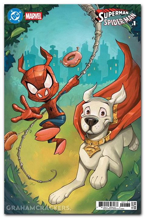 Superman Spider-Man #1 (2026) cover w zullo krypto and spider-ham variant
