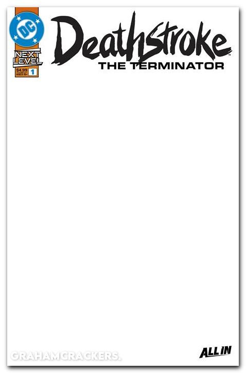 Deathstroke The Terminator #1 (2026) cover f blank variant