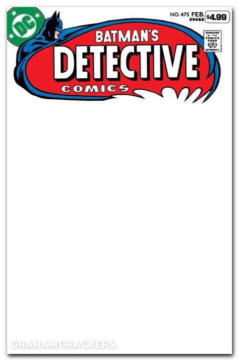 Detective Comics #475 (1937) 2026 facsimile edition cover b blank variant