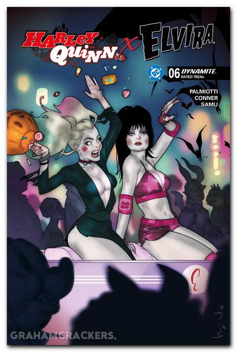 Harley Quinn X Elvira #6 (2025) cover d caldwell variant