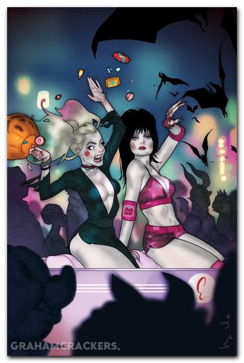 Harley Quinn X Elvira #6 (2025) cover i caldwell virgin variant