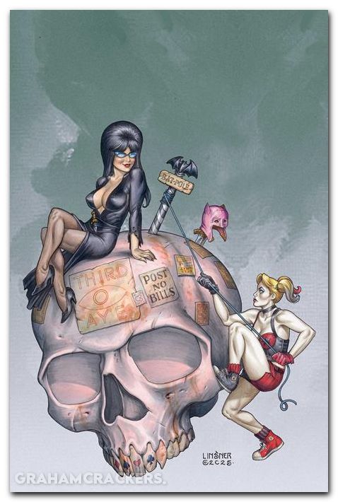 Harley Quinn X Elvira #6 (2025) cover j linsner virgin variant