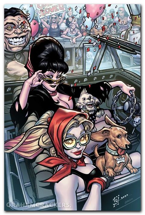 Harley Quinn X Elvira #6 (2025) cover k hardin virgin variant