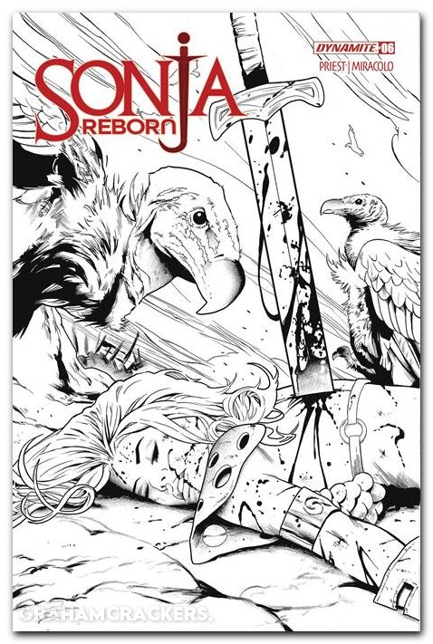 Sonja Reborn #6 (2025) cover k land line art variant