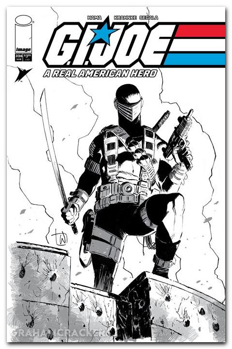 GI Joe A Real American Hero #326 (2023) cover b weeks b&w variant