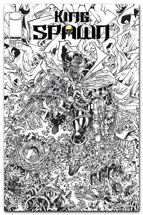 King Spawn #55 cover b tolibao b&w variant