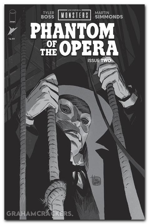 Universal Monsters Phantom Of The Opera #2 (2026) cover d weeks b&w classic horror variant