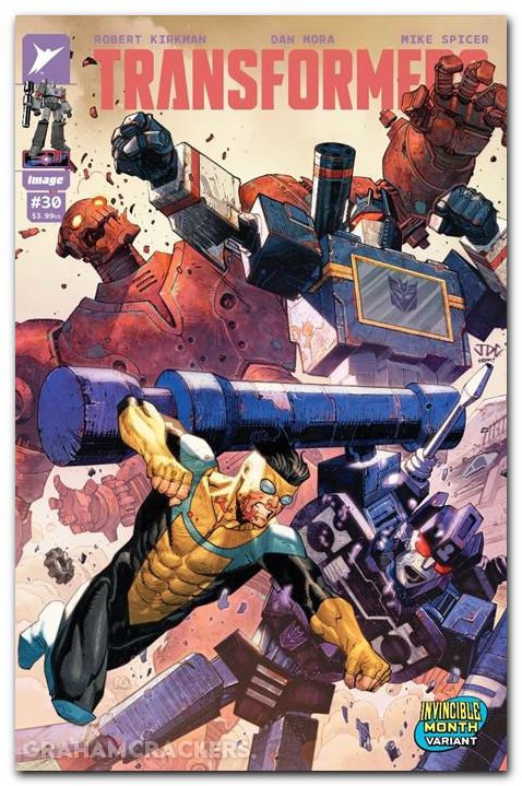 Transformers #30 (2023) cover f cassara invincible team up variant