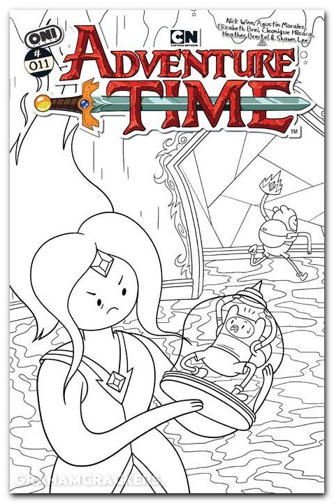 Adventure Time #11 (2025) cover e winn b&w variant