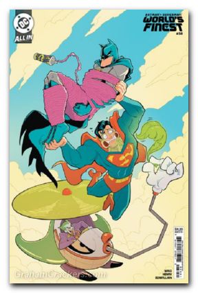 Batman Superman Worlds Finest #38 (2022) cover d stein april fools variant