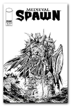 Medieval Spawn #1 (2025) cover b mcfarlane b&w variant