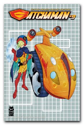 Gatchaman #9 cover b barista blueprint jinpei and g4 variant
