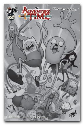 Adventure Time #1 (2025) cover l nakayama b&w variant