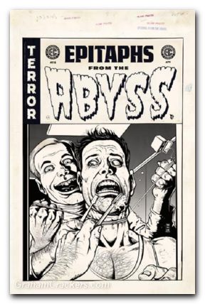 EC Epitaphs From The Abyss #10 (2024) cover d robertson b&w artist edition variant