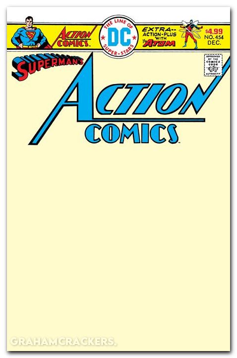 Action Comics #454 (1938) 2026 facsimile edition cover b blank variant