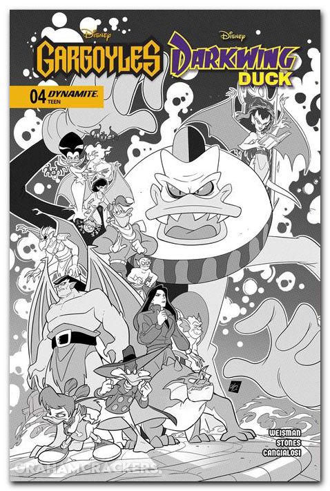 Gargoyles Darkwing Duck #4 (2026) cover e cangialosi line art variant