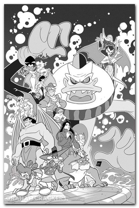 Gargoyles Darkwing Duck #4 (2026) cover i cangialosi line art virgin variant