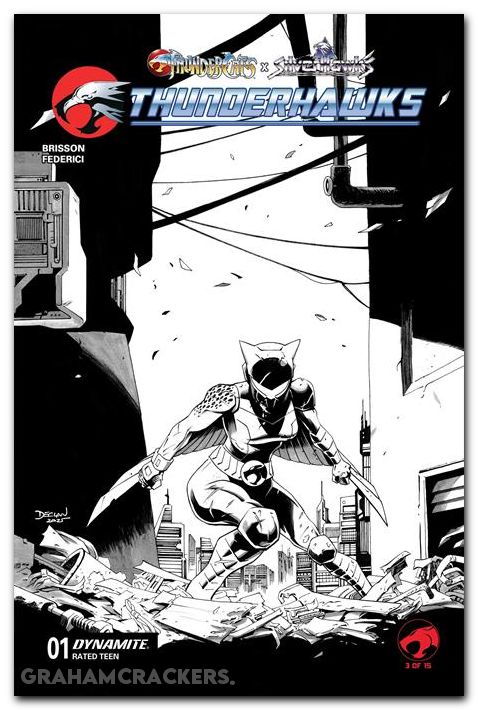 Thundercats X Silverhawks Thunderhawks #1 (2026) cover i shalvey line art variant