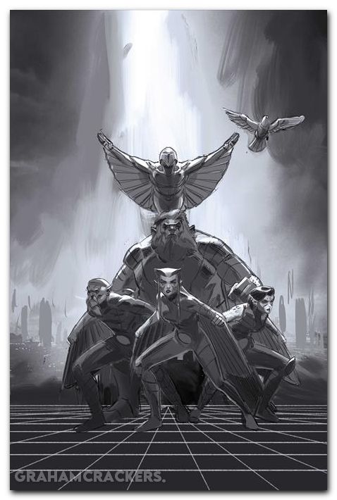 Thundercats X Silverhawks Thunderhawks #1 (2026) cover m failla b&w virgin variant