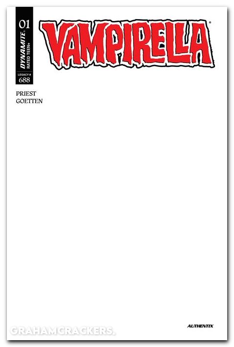Vampirella #1 (2026) cover f blank authentix