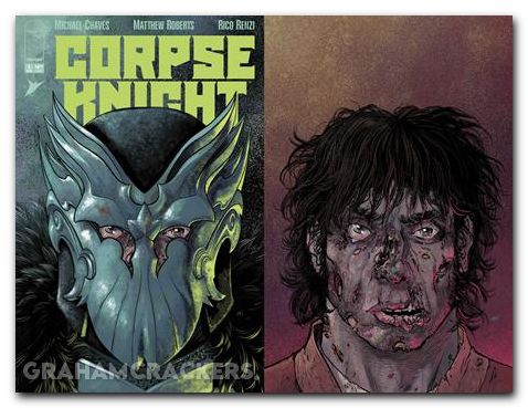 Corpse Knight #1 (2026) cover g roberts die cut helmet variant