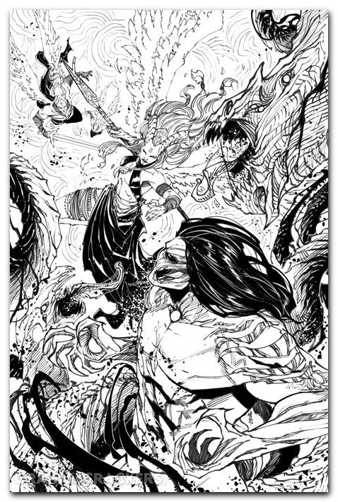 Darkness Vs Angelus #1 (2026) cover d cafaro b&w variant