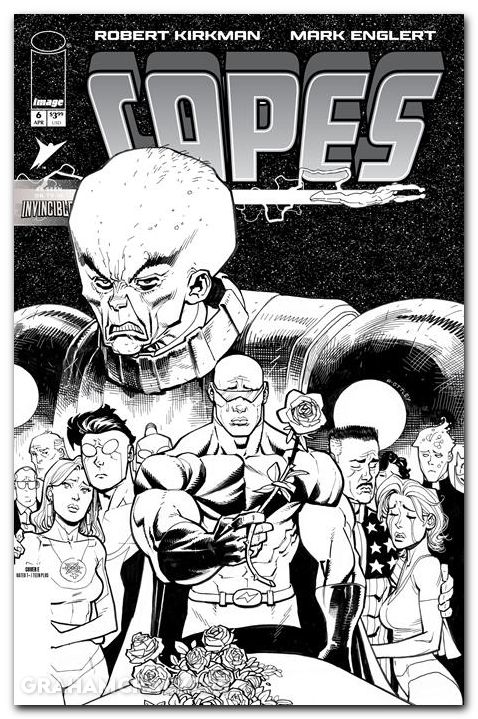Capes #6 (2025) cover e ottley b&w variant