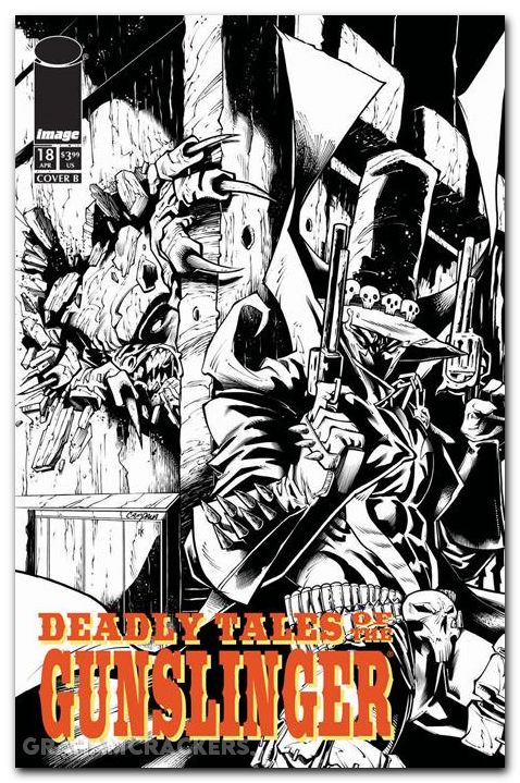 Deadly Tales Of The Gunslinger Spawn #18 (2024) cover b campana b&w variant