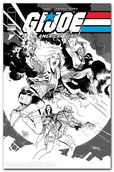 GI Joe A Real American Hero #327 (2023) cover b weeks b&w variant
