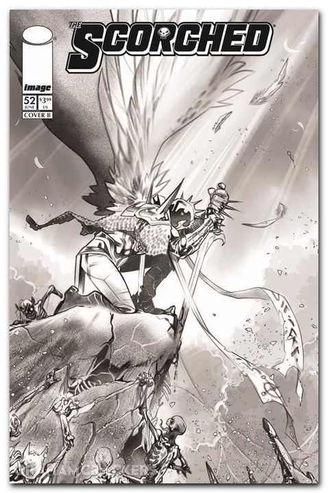 Spawn Scorched #52 cover b guara b&w variant