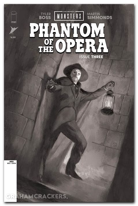 Universal Monsters Phantom Of The Opera #3 (2026) cover d tedesco b&w classic horror variant