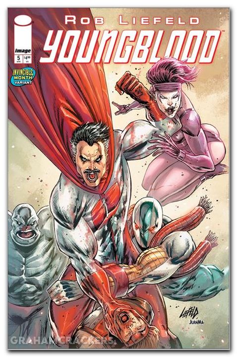 Youngblood #5 (2025) cover g liefeld invincible team up variant