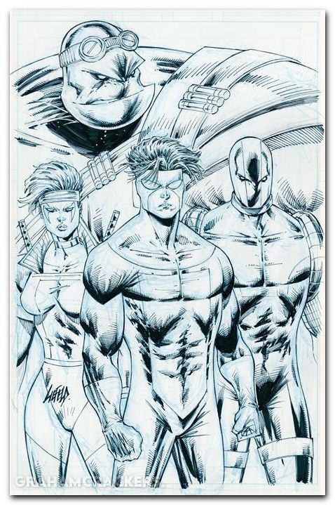 Youngblood #5 (2025) cover h liefeld invincible team up b&w variant