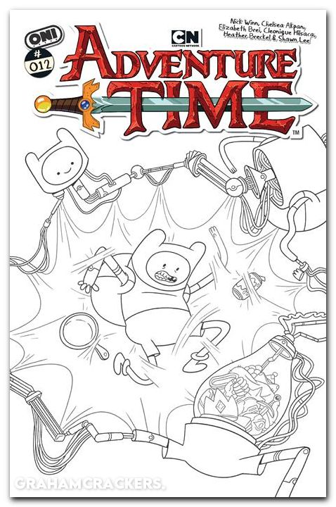 Adventure Time #12 (2025) cover e winn b&w variant
