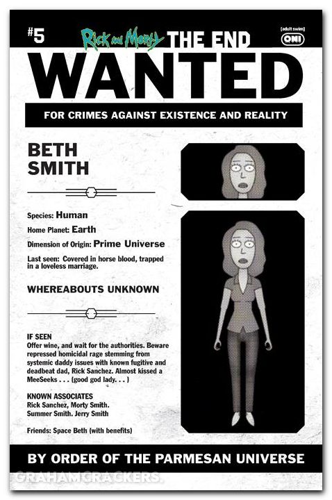 Rick And Morty The End #5 (2025) cover c murphy most wanted variant