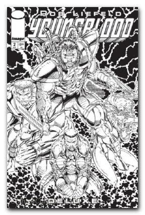Youngblood Deluxe #2 (2025) cover c liefeld b&w variant