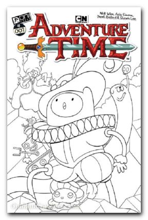 Adventure Time #2 (2025) cover f winn b&w variant