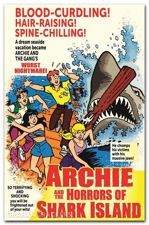 Archies TV Laugh Out #79 (1969) 2026 facsimile edition cover b goldberg jaws parody movie poster variant