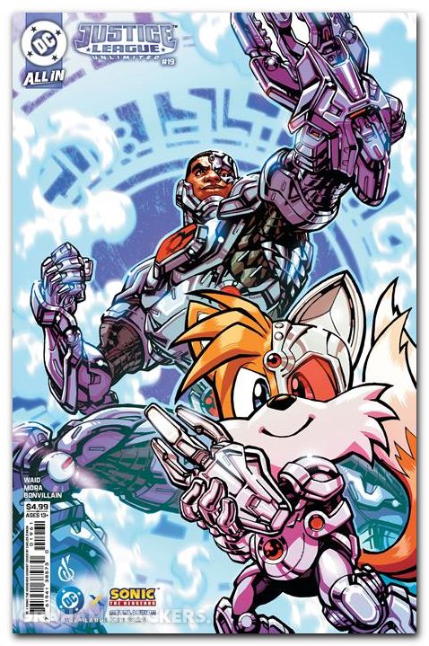 Justice League Unlimited #19 (2024) cover f danda dc x sonic variant