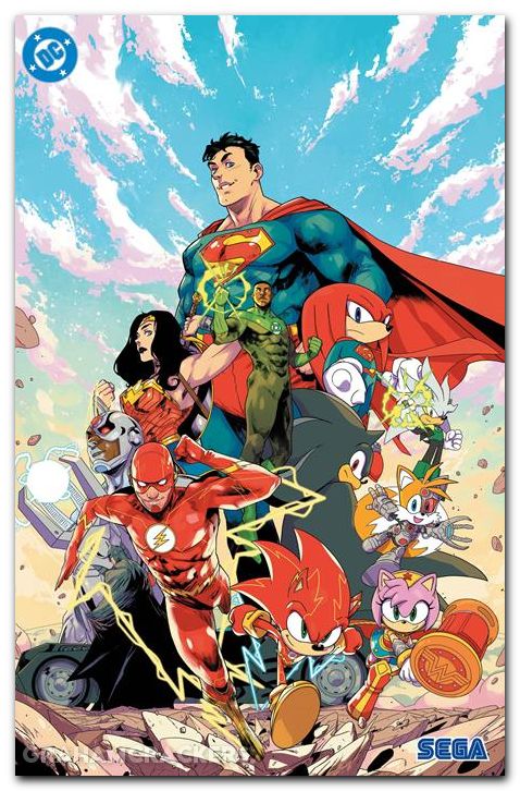DC X Sonic The Hedgehog The Metal Legion #1 (2026) cover e collar foil variant