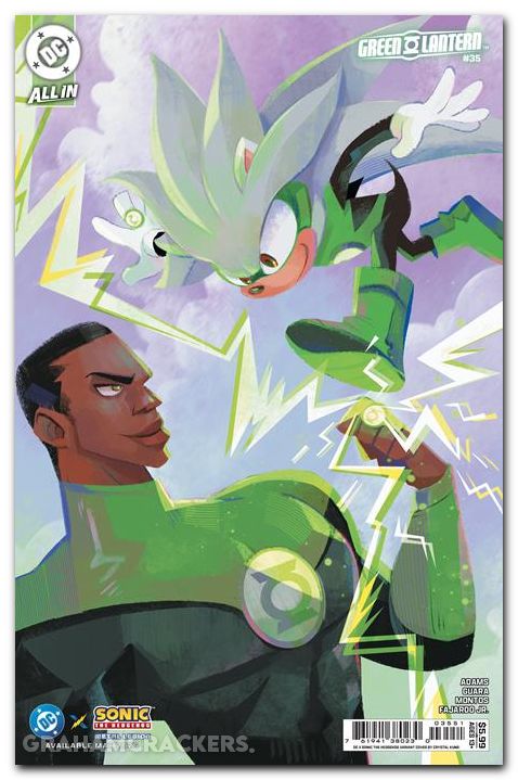 Green Lantern #35 (2023) cover e kung dc x sonic variant