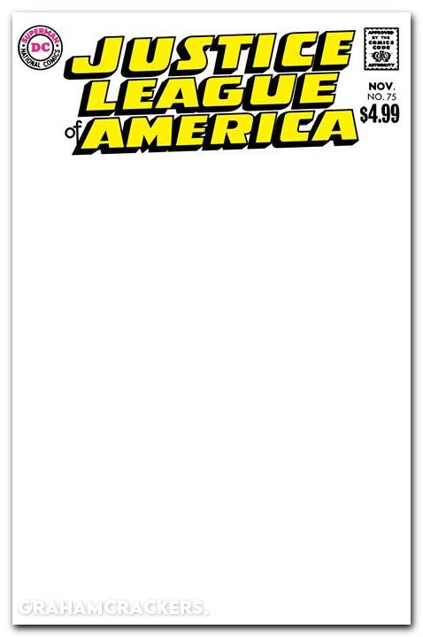 Justice League Of America #75 (1960) 2026 facsimile edition cover b blank variant