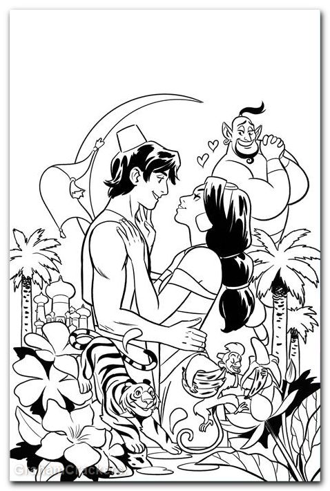 Aladdin #1 (2026) cover k bustos line art virgin variant