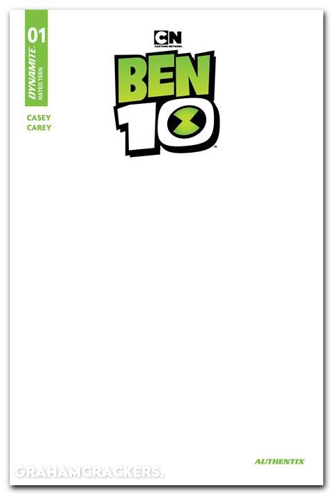 Ben 10 #1 (2026) cover f blank authentix variant