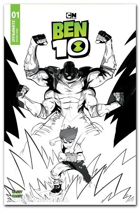 Ben 10 #1 (2026) cover k piriz line art variant